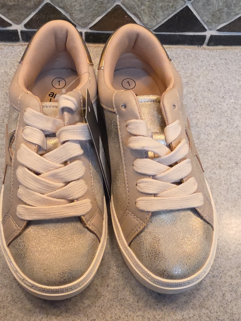 art class Metallic Rose Gold Kids Sneakers